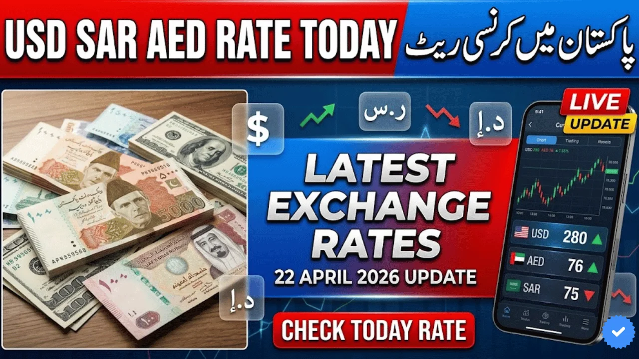 Currency Exchange Rates in Pakistan Today 22 April 2026 USD SAR AED Latest Update
